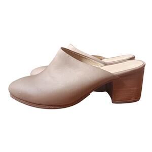 Nisolo All-Day Heeled Mule Almond, size 8